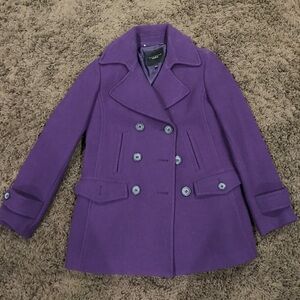 Talbots Purple Pea Coat